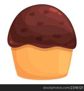 Easter cupcake icon cartoon vector. Cocoa candy. Dark piece. Easter cupcake icon cartoon vector. Cocoa candy