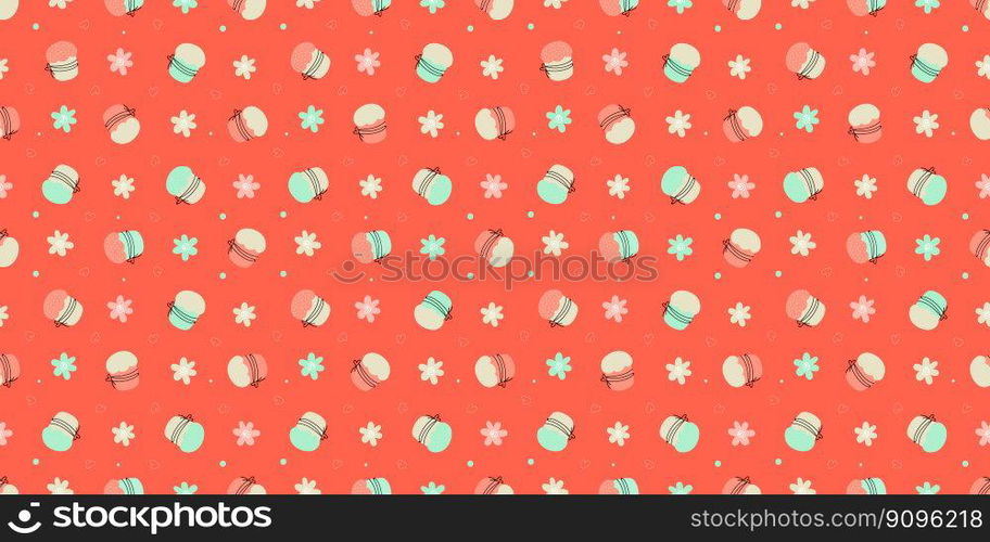 Easter Cupcake seamless pattern. Easter cake background. Cupcake seamless pattern. Easter cake background