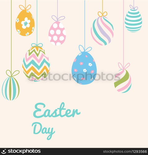 Easter day greeting card vector image