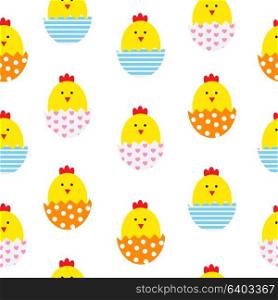 Easter Egg and Chicken Seamless Pattern Background Vector Illustration EPS10. Easter Egg and Chicken Seamless Pattern Background Vector Illus
