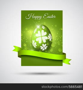 Easter egg background with ribbon