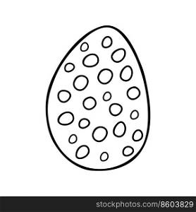 Easter egg doodle illustration isolated on a white background.. Easter egg doodle illustration isolated on white background.