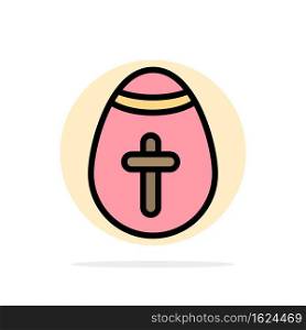 Easter Egg, Egg, Holiday, Holidays Abstract Circle Background Flat color Icon