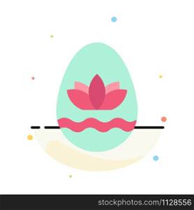 Easter Egg, Egg, Holiday, Holidays Abstract Flat Color Icon Template
