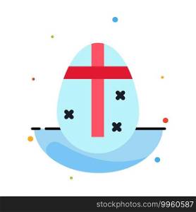 Easter Egg, Egg, Holiday, Holidays Abstract Flat Color Icon Template