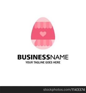 Easter Egg, Egg, Holiday, Holidays Business Logo Template. Flat Color
