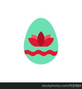 Easter Egg, Egg, Holiday, Holidays Flat Color Icon. Vector icon banner Template