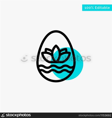 Easter Egg, Egg, Holiday, Holidays turquoise highlight circle point Vector icon