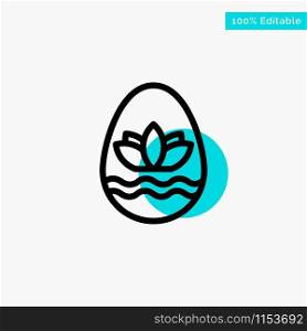 Easter Egg, Egg, Holiday, Holidays turquoise highlight circle point Vector icon