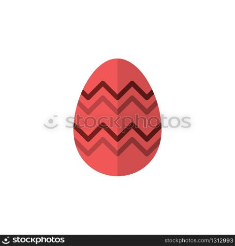Easter egg. Flat color icon. Isolated celebration vector illustration