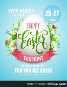 Easter Egg Hunt poster. Vector illustration. Easter Egg Hunt poster. Vector illustration EPS10