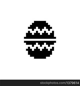 Easter egg. Pixel icon. Isolated celebration vector illustration