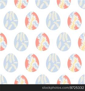 Easter egg seamless pattern spring holiday Vector Image