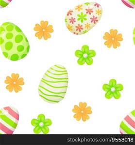 Easter egg seamless pattern. Texture with flowers. Can be used as easter hunt element for web banners, posters and web pages background, wallpaper, spring greeting cards. Stock vector illustration in realistic cartoon style.. Easter egg seamless pattern. Texture with flowers. Can be used as easter hunt element for web banners, posters and web pages background, wallpaper, spring greeting cards.