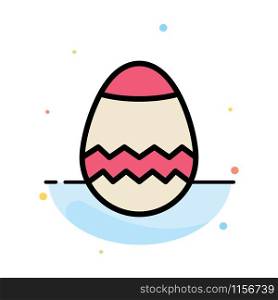 Easter, Egg, Spring Abstract Flat Color Icon Template