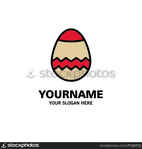 Easter, Egg, Spring Business Logo Template. Flat Color