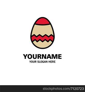 Easter, Egg, Spring Business Logo Template. Flat Color