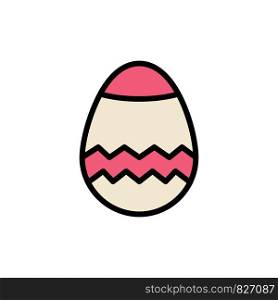 Easter, Egg, Spring Flat Color Icon. Vector icon banner Template