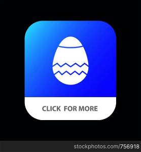 Easter, Egg, Spring Mobile App Button. Android and IOS Glyph Version