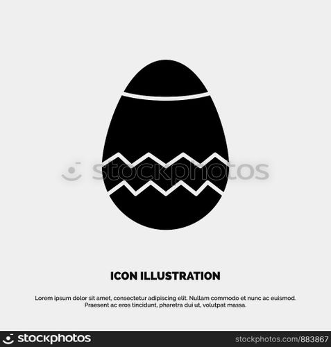 Easter, Egg, Spring solid Glyph Icon vector