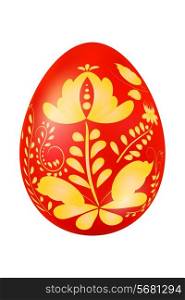 Easter egg with elements of traditional Russian painting. Design element. Vector illustration.