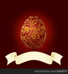 Easter Egg with Floral Decoration