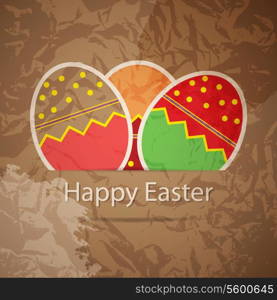 Easter eggs card with colourful eggs. vector illustration