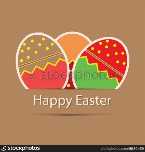 Easter eggs card with colourful eggs. vector illustration