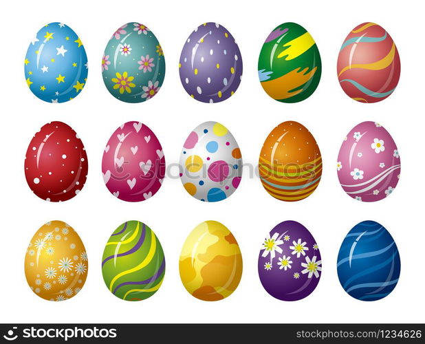 Easter eggs design on white background vector illustration