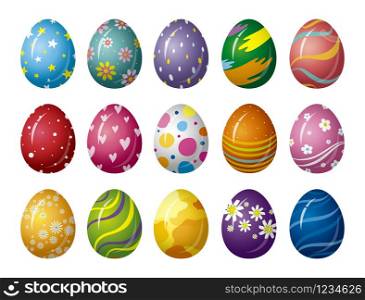 Easter eggs design on white background vector illustration