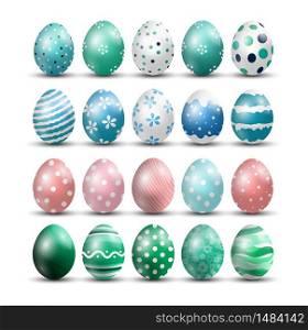 Easter eggs isolated background.Vector