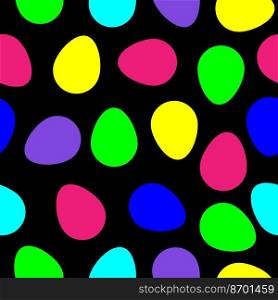 Easter eggs Neon seamless background. Vector illustration. Easter eggs seamless pattern. vector illustration