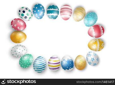 Easter eggs on isolated background.Vector