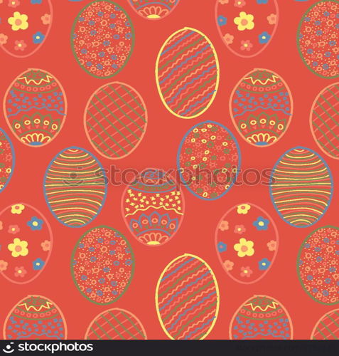 Easter Eggs Seamless background for your design. EPS10 vector.