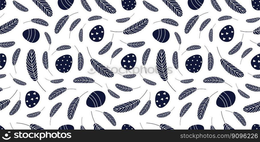Easter eggs seamless pattern. Decorated Easter eggs background. Easter eggs pattern. Decorated Easter eggs background