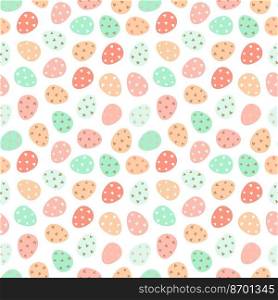 Easter eggs seamless pattern. Decorated Easter eggs on a white background. Design for textiles, packaging, wrappers, greeting cards, paper, printing. Vector illustration. seamless pattern with easter eggs. easter pattern
