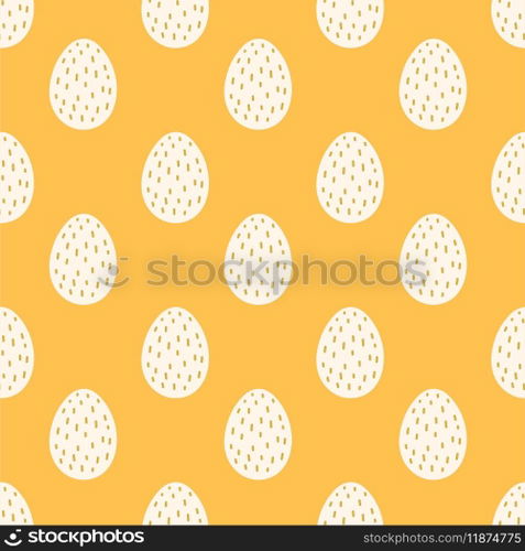 Easter eggs seamless pattern, Easter symbol, decorative vector elements. Easter colored eggs simple pattern. Vector illustration isolated.