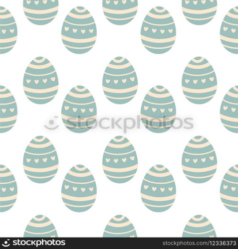 Easter eggs seamless pattern, Easter symbol, decorative vector elements. Easter colored eggs simple pattern. Vector illustration isolated.