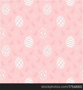 Easter eggs seamless pattern on sweet pink background,vector illustration