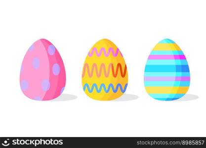 easter eggs set. Spring decoration. Vector illustration. EPS 10.. easter eggs set. Spring decoration. Vector illustration.
