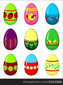 Easter eggs set. Vector illustration