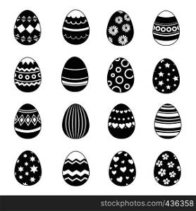 Easter eggs vector icons for holiday spring, seasonal traditional christianity illustration. Easter eggs vector icons