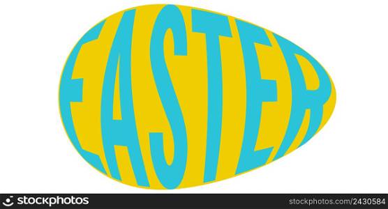 Easter eggs with the word Easter, vector