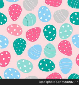 Easter festive pattern with eggs. Easter seamless background