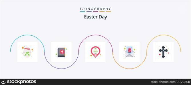 Easter Flat 5 Icon Pack Including celebration. message. easter. letter. easter