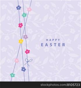 Easter floral card - greeting card with colorful Vector Image