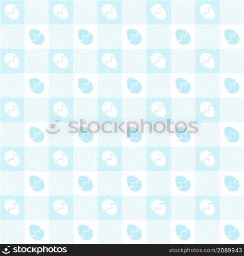 Easter gingham seamless pattern. Blue vichy checkered background with eggs. Vector. Easter gingham seamless pattern. Blue vichy checkered background with eggs. Vector.
