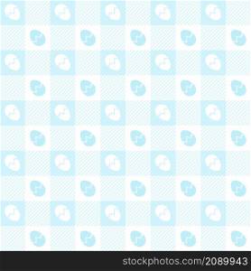 Easter gingham seamless pattern. Blue vichy checkered background with eggs. Vector. Easter gingham seamless pattern. Blue vichy checkered background with eggs. Vector.