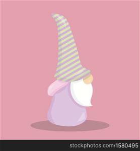 easter, gnome, stripe, hat, 04, Vector, illustration, cartoon, graphic, v