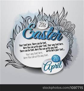 Easter graphic creative card Template. Vector illustration.